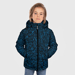 Куртка зимняя для мальчика Тёмный синий текстура, цвет: 3D-светло-серый — фото 2