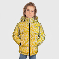 Куртка зимняя для мальчика Дыня текстура, цвет: 3D-черный — фото 2