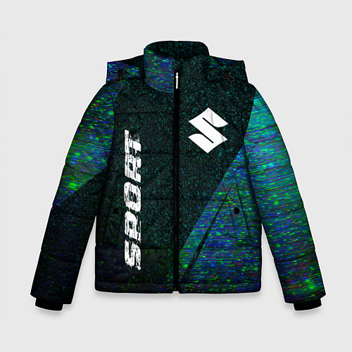 Зимняя куртка для мальчика Suzuki sport glitch blue / 3D-Черный – фото 1