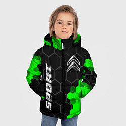 Куртка зимняя для мальчика Citroen green sport hexagon, цвет: 3D-черный — фото 2
