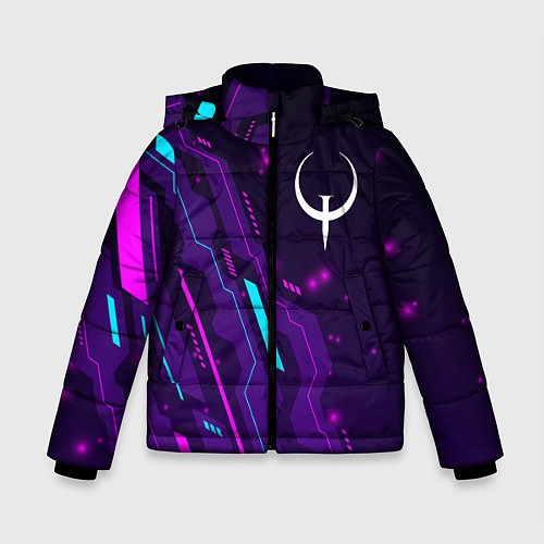 Зимняя куртка для мальчика Quake neon gaming / 3D-Черный – фото 1