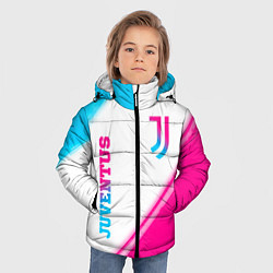 Куртка зимняя для мальчика Juventus neon gradient style вертикально, цвет: 3D-черный — фото 2