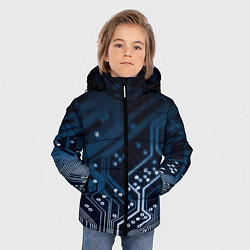 Куртка зимняя для мальчика Дорожки платы, цвет: 3D-красный — фото 2
