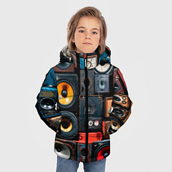 Куртка зимняя для мальчика Audio speaker, цвет: 3D-черный — фото 2