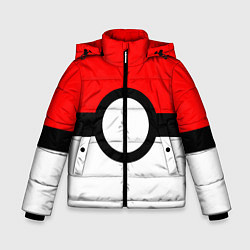 Куртка зимняя для мальчика Pokeball texture, цвет: 3D-светло-серый