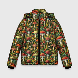 Зимняя куртка для мальчика Дикие грибы лесные мухоморы