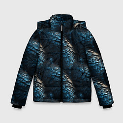 Куртка зимняя для мальчика Синяя стальная броня, цвет: 3D-светло-серый