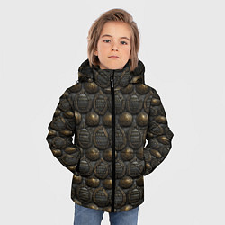 Куртка зимняя для мальчика Темная классическая броня, цвет: 3D-красный — фото 2