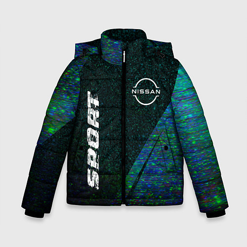 Зимняя куртка для мальчика Nissan sport glitch blue / 3D-Черный – фото 1