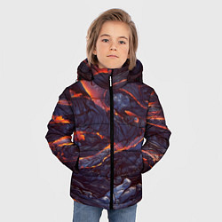 Куртка зимняя для мальчика Лавовые реки, цвет: 3D-черный — фото 2