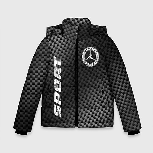 Зимняя куртка для мальчика Mercedes sport carbon / 3D-Черный – фото 1