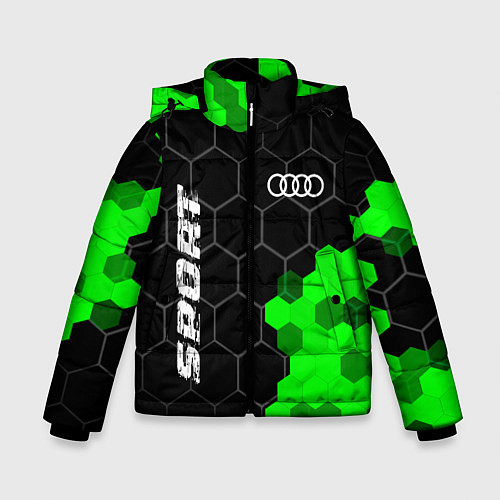 Зимняя куртка для мальчика Audi green sport hexagon / 3D-Черный – фото 1