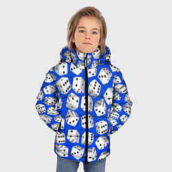 Куртка зимняя для мальчика Игральные кубики узор, цвет: 3D-светло-серый — фото 2