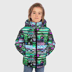Куртка зимняя для мальчика Abstract color pattern, цвет: 3D-черный — фото 2