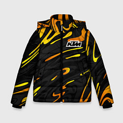 Куртка зимняя для мальчика KTM - orange liquid, цвет: 3D-светло-серый