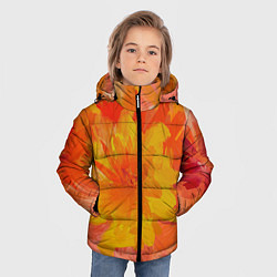 Куртка зимняя для мальчика Абстракция цветы мастихин, цвет: 3D-светло-серый — фото 2