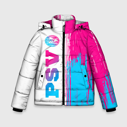 Зимняя куртка для мальчика PSV neon gradient style по-вертикали / 3D-Черный – фото 1