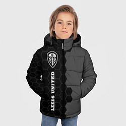 Куртка зимняя для мальчика Leeds United sport на темном фоне по-вертикали, цвет: 3D-черный — фото 2