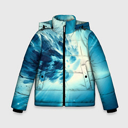 Куртка зимняя для мальчика Неоновая комета - нейросеть, цвет: 3D-светло-серый