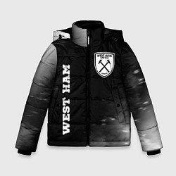 Куртка зимняя для мальчика West Ham sport на темном фоне вертикально, цвет: 3D-черный