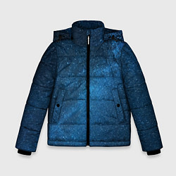 Куртка зимняя для мальчика Космическая вселенная млечный путь, цвет: 3D-черный