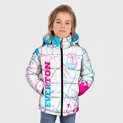 Куртка зимняя для мальчика Everton neon gradient style вертикально, цвет: 3D-черный — фото 2
