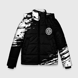 Куртка зимняя для мальчика Inter абстрактные краски текстура, цвет: 3D-черный