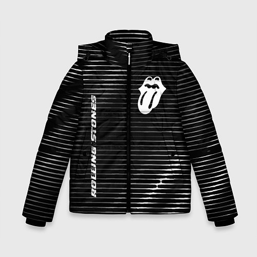 Зимняя куртка для мальчика Rolling Stones metal rock lines / 3D-Черный – фото 1