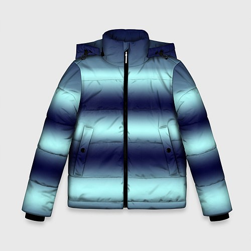 Зимняя куртка для мальчика Полосы градиент / 3D-Черный – фото 1