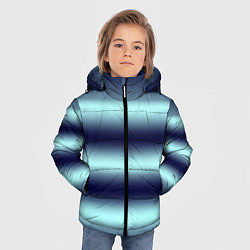Куртка зимняя для мальчика Полосы градиент, цвет: 3D-черный — фото 2
