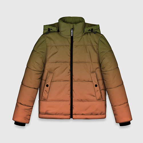Зимняя куртка для мальчика Абстрактный градиент / 3D-Черный – фото 1