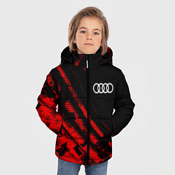 Куртка зимняя для мальчика Audi sport grunge, цвет: 3D-красный — фото 2