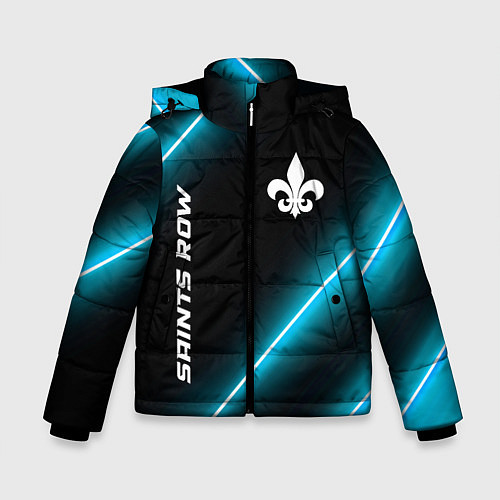 Зимняя куртка для мальчика Saints Row неоновые лампы / 3D-Черный – фото 1