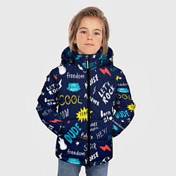 Куртка зимняя для мальчика Рожденный быть звездой, цвет: 3D-черный — фото 2