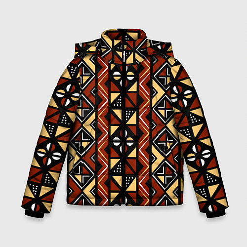 Зимняя куртка для мальчика Африканский мавританский орнамент / 3D-Черный – фото 1