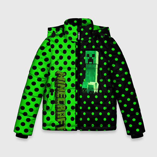 Зимняя куртка для мальчика Minecraft creeper pattern / 3D-Черный – фото 1