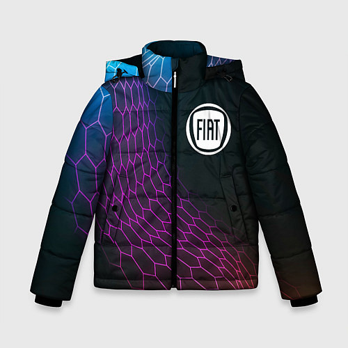Зимняя куртка для мальчика Fiat neon hexagon / 3D-Черный – фото 1