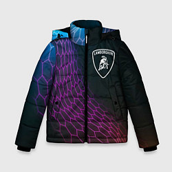 Зимняя куртка для мальчика Lamborghini neon hexagon