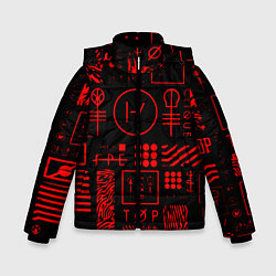 Куртка зимняя для мальчика Twenty one pilots pattern rock, цвет: 3D-светло-серый