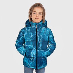Куртка зимняя для мальчика Текстура океана, цвет: 3D-черный — фото 2