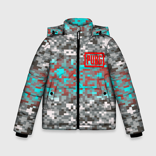 Зимняя куртка для мальчика PUBG милитари / 3D-Светло-серый – фото 1