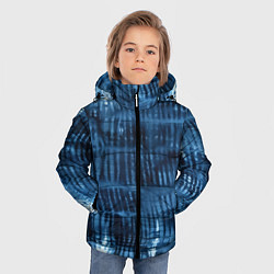 Куртка зимняя для мальчика Японская абстракция шибори, цвет: 3D-черный — фото 2