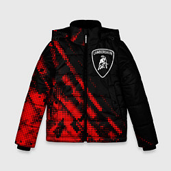 Куртка зимняя для мальчика Lamborghini sport grunge, цвет: 3D-красный