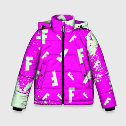 Зимняя куртка для мальчика Fortnite pattern pink