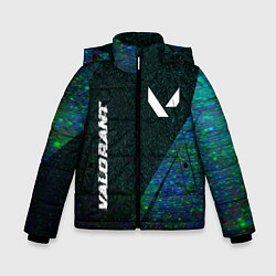 Зимняя куртка для мальчика Valorant glitch blue cybersport