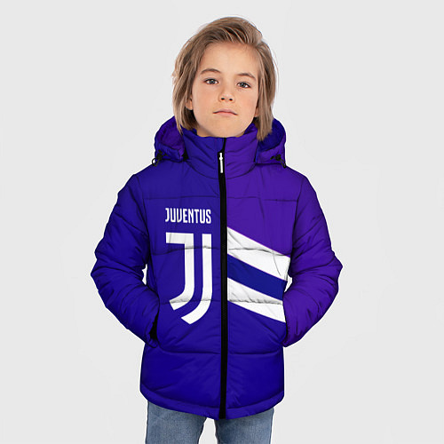 Зимняя куртка для мальчика Juventus sport geometry line / 3D-Красный – фото 3