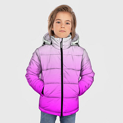 Куртка зимняя для мальчика Gradient color pink, цвет: 3D-черный — фото 2