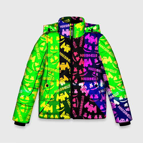 Зимняя куртка для мальчика Marshmello pattern neon steel / 3D-Черный – фото 1