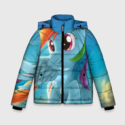 Куртка зимняя для мальчика My littlle pony, цвет: 3D-черный
