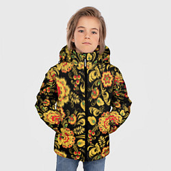 Куртка зимняя для мальчика Хохлома, цвет: 3D-черный — фото 2